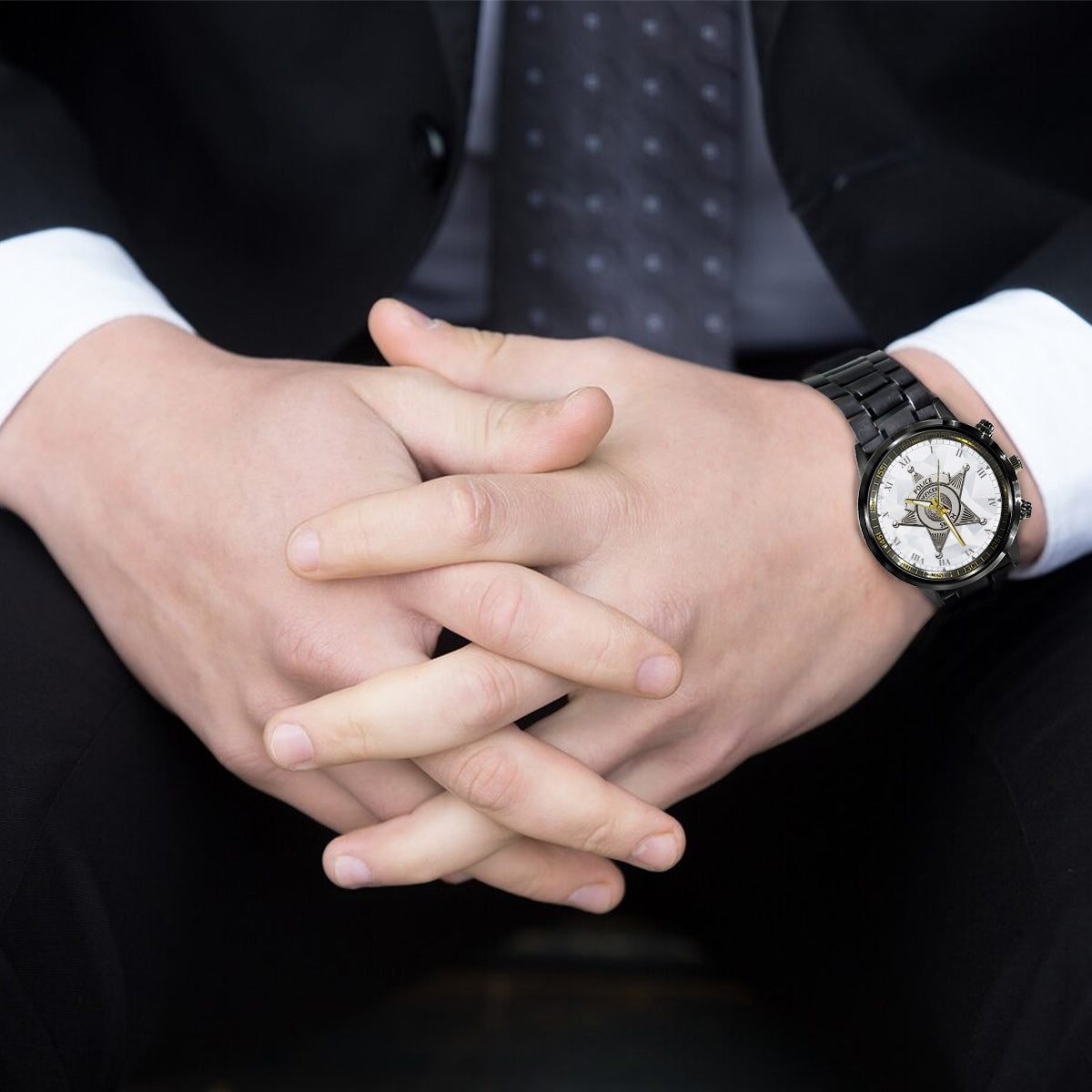 Servir et protéger - Montre de poche personnalisée pour policiers
