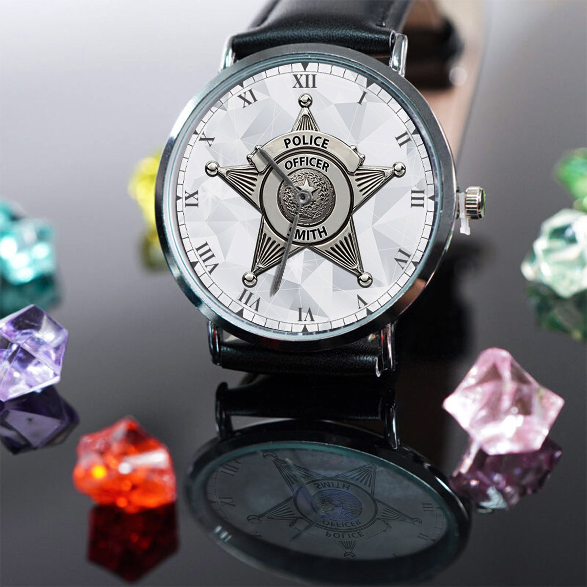 Servir et protéger - Montre de poche personnalisée pour policiers