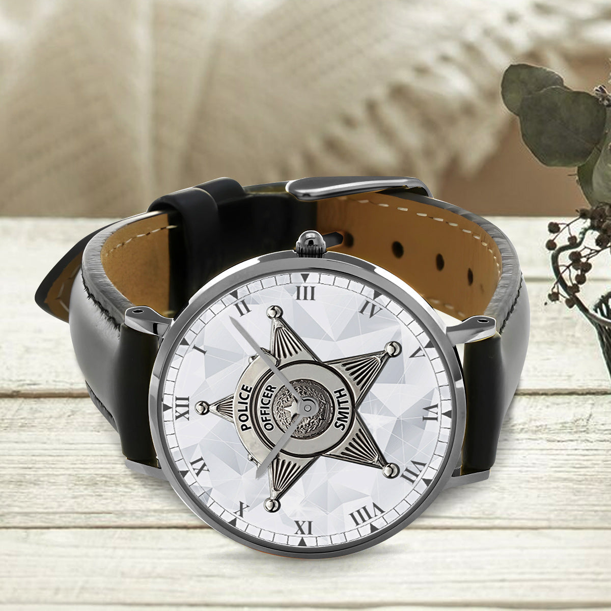Servir et protéger - Montre de poche personnalisée pour policiers