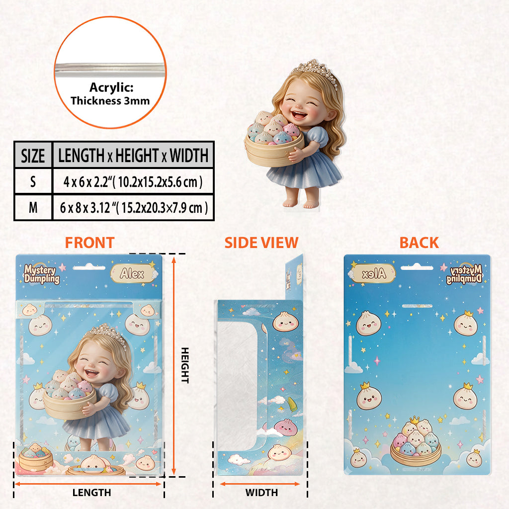 Funny Mystery Dumpling Gift For Kid - Personalized Kid Acrylic Display Box