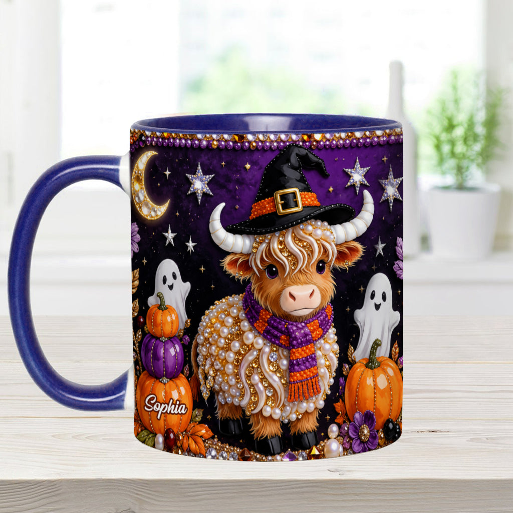 Liebe Highland-Rinder - Personalisierte Highland Cow Akzent-Tasse