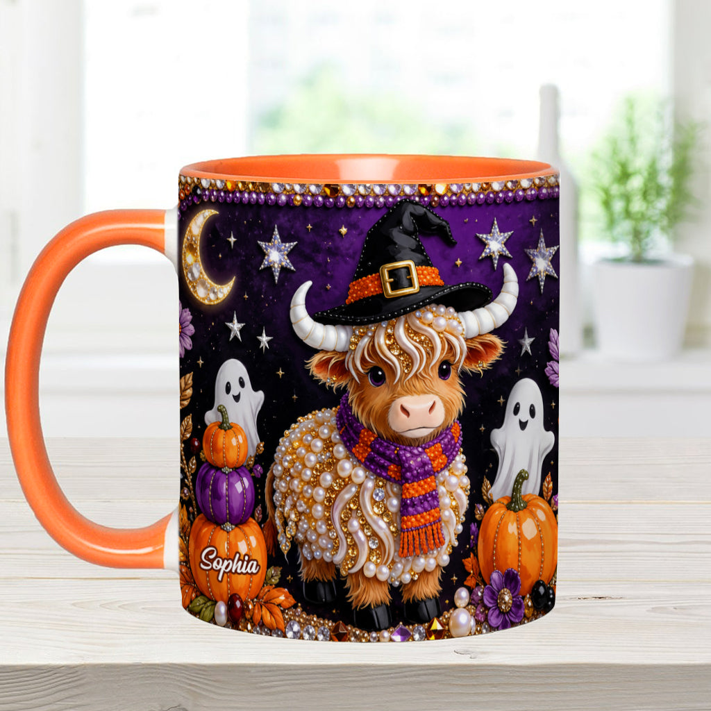 Liebe Highland-Rinder - Personalisierte Highland Cow Akzent-Tasse