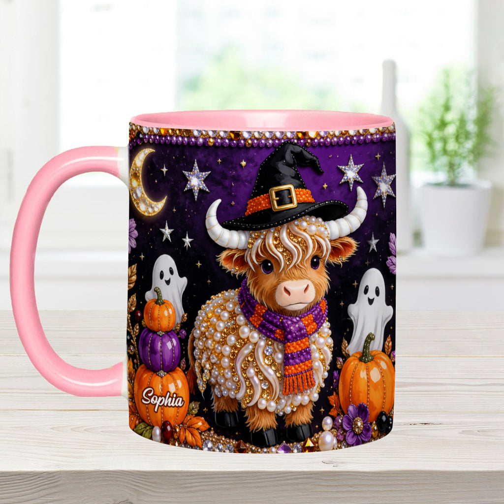 Liebe Highland-Rinder - Personalisierte Highland Cow Akzent-Tasse