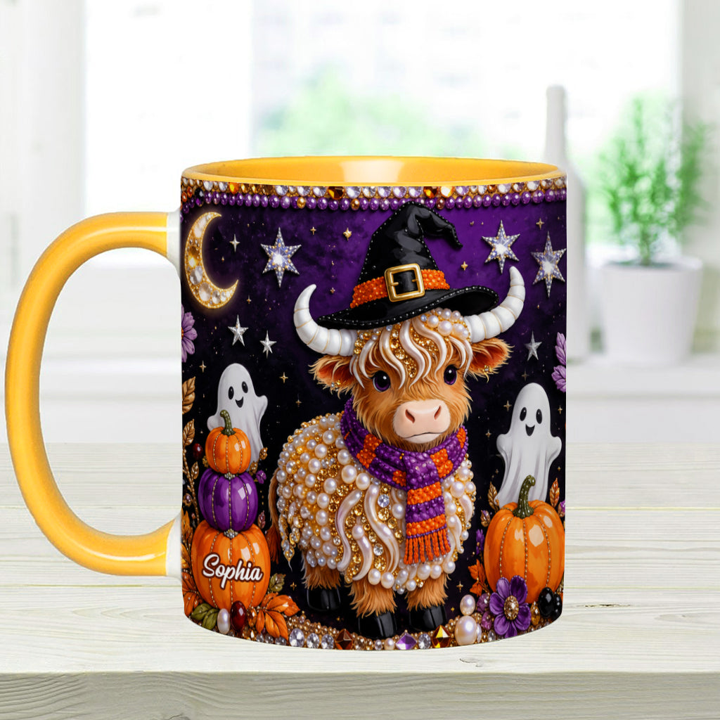 Liebe Highland-Rinder - Personalisierte Highland Cow Akzent-Tasse