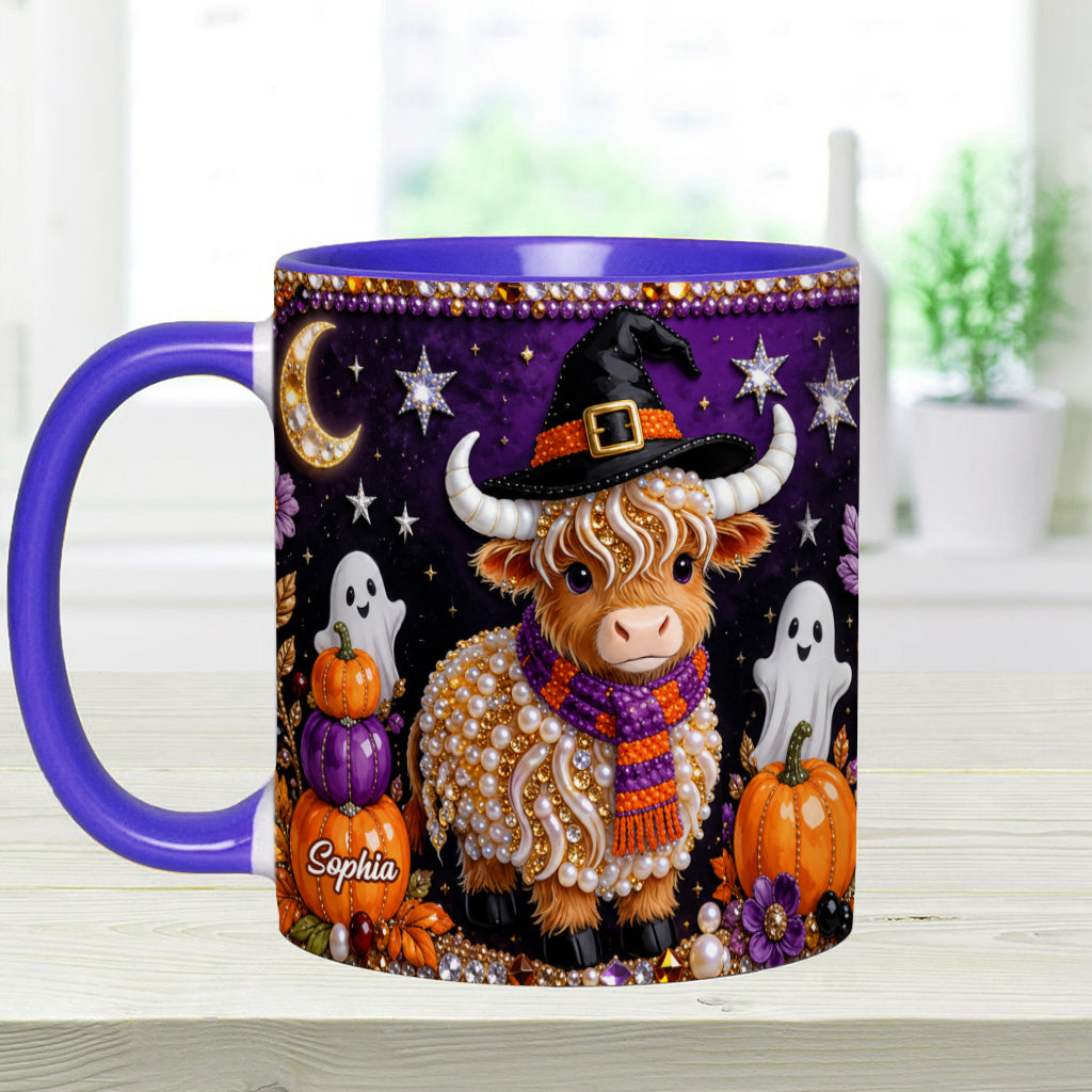 Liebe Highland-Rinder - Personalisierte Highland Cow Akzent-Tasse