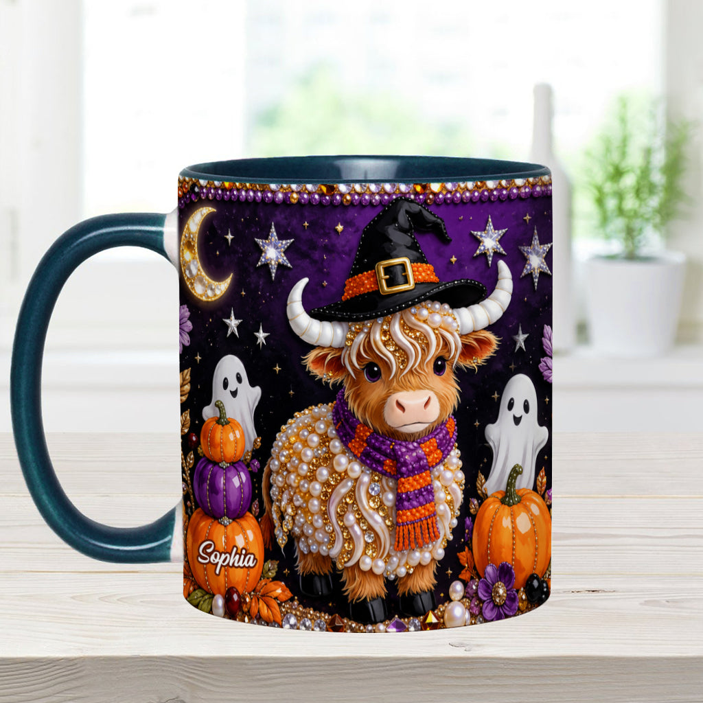 Liebe Highland-Rinder - Personalisierte Highland Cow Akzent-Tasse