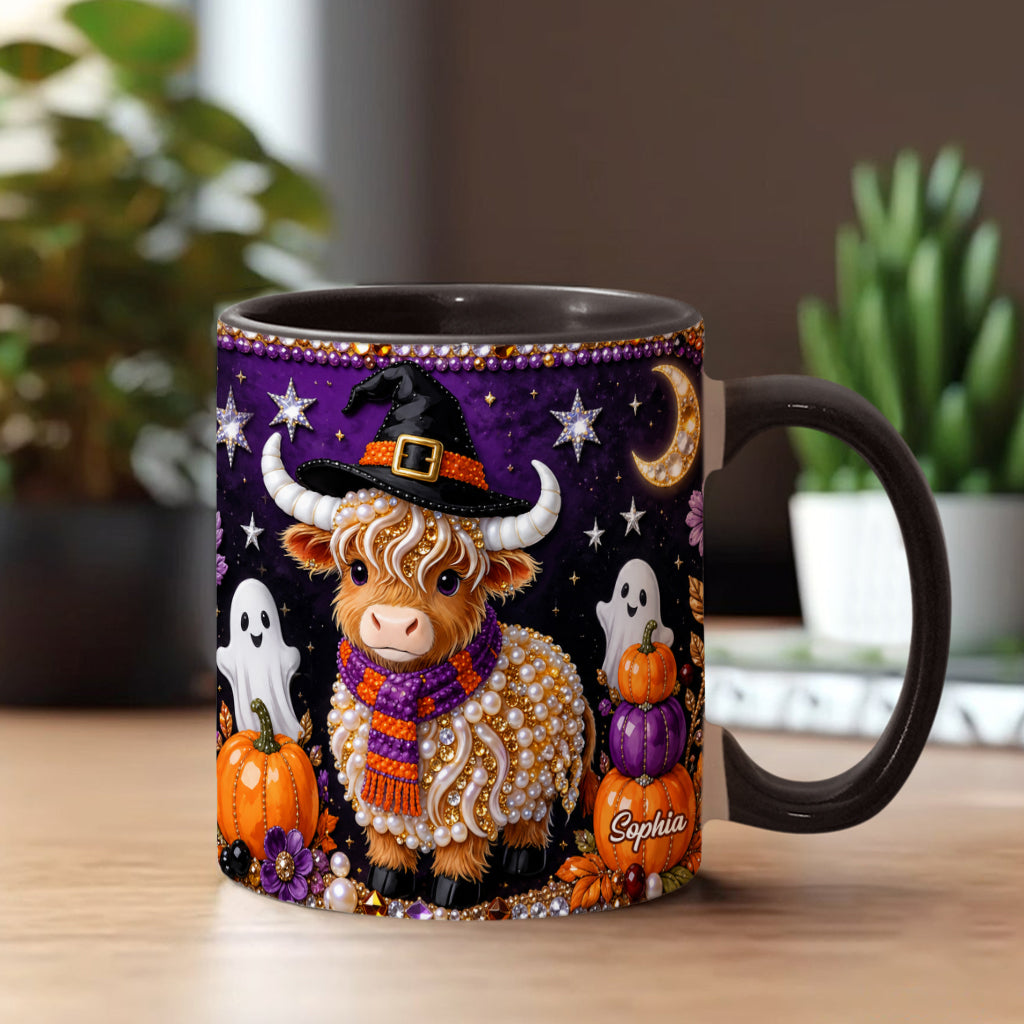 Liebe Highland-Rinder - Personalisierte Highland Cow Akzent-Tasse