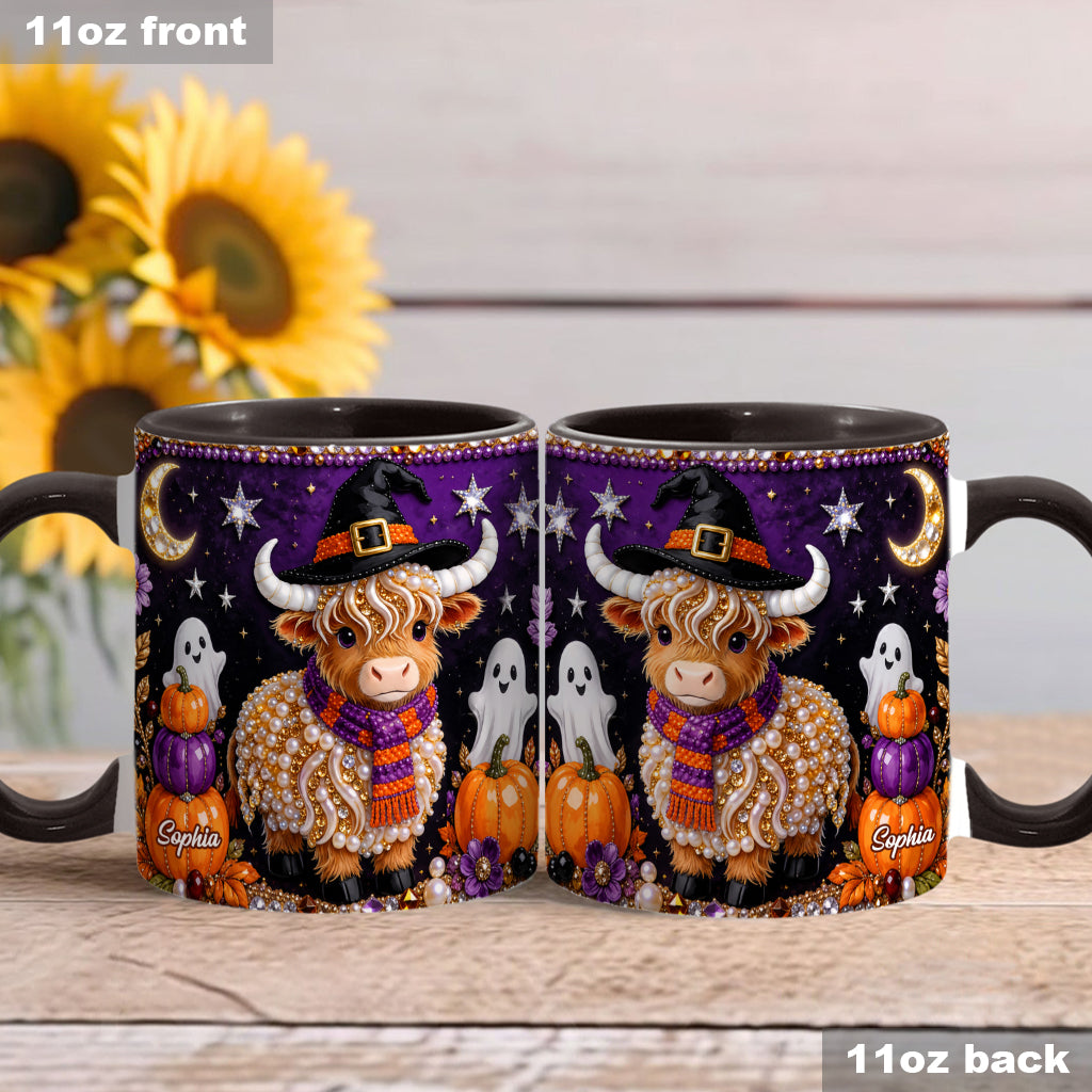 Liebe Highland-Rinder - Personalisierte Highland Cow Akzent-Tasse