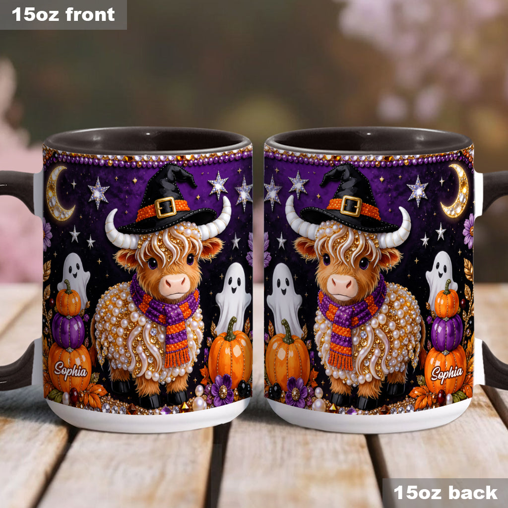 Liebe Highland-Rinder - Personalisierte Highland Cow Akzent-Tasse