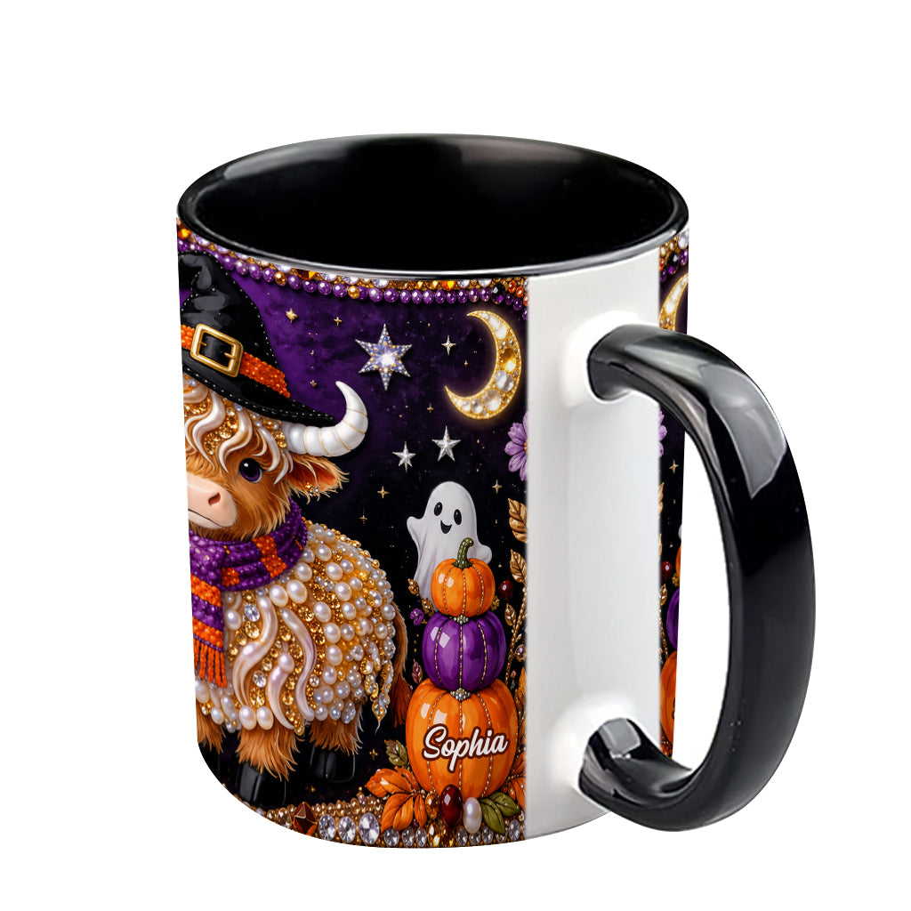 Liebe Highland-Rinder - Personalisierte Highland Cow Akzent-Tasse