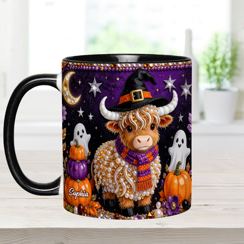 Liebe Highland-Rinder - Personalisierte Highland Cow Akzent-Tasse