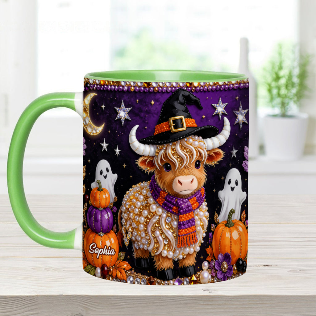 Liebe Highland-Rinder - Personalisierte Highland Cow Akzent-Tasse