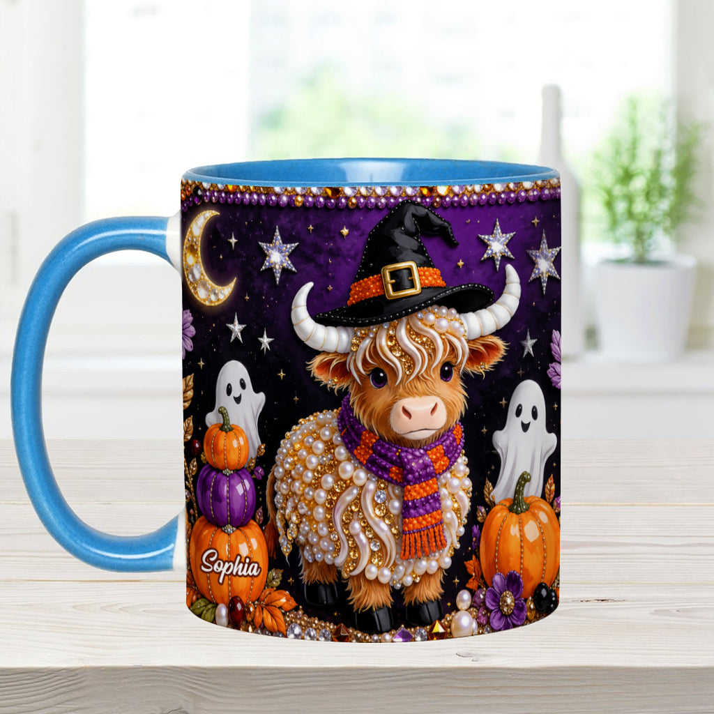 Liebe Highland-Rinder - Personalisierte Highland Cow Akzent-Tasse