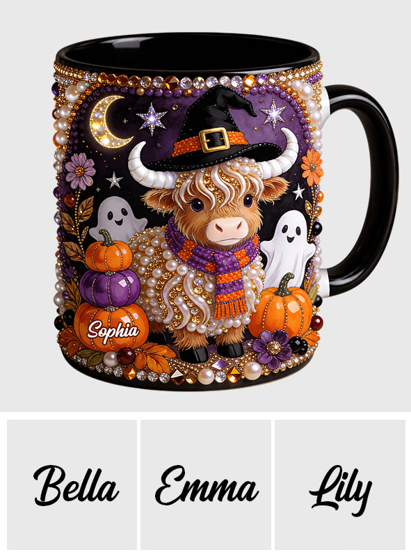 Liebe Highland-Rinder - Personalisierte Highland Cow Akzent-Tasse