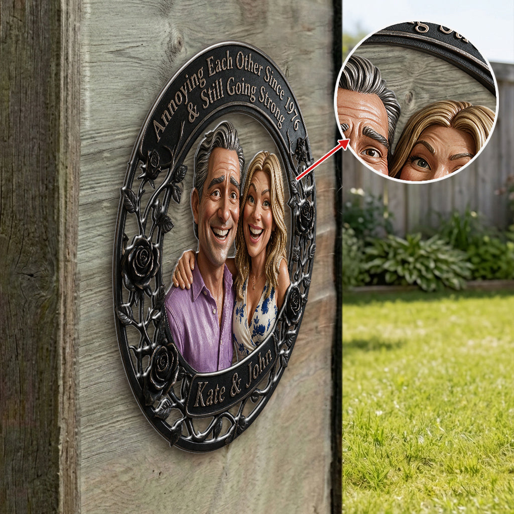 Together Since - Personalized Couple 3D Printed Cut Metal Sign