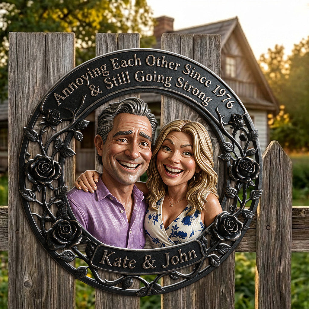 Together Since - Personalized Couple 3D Printed Cut Metal Sign