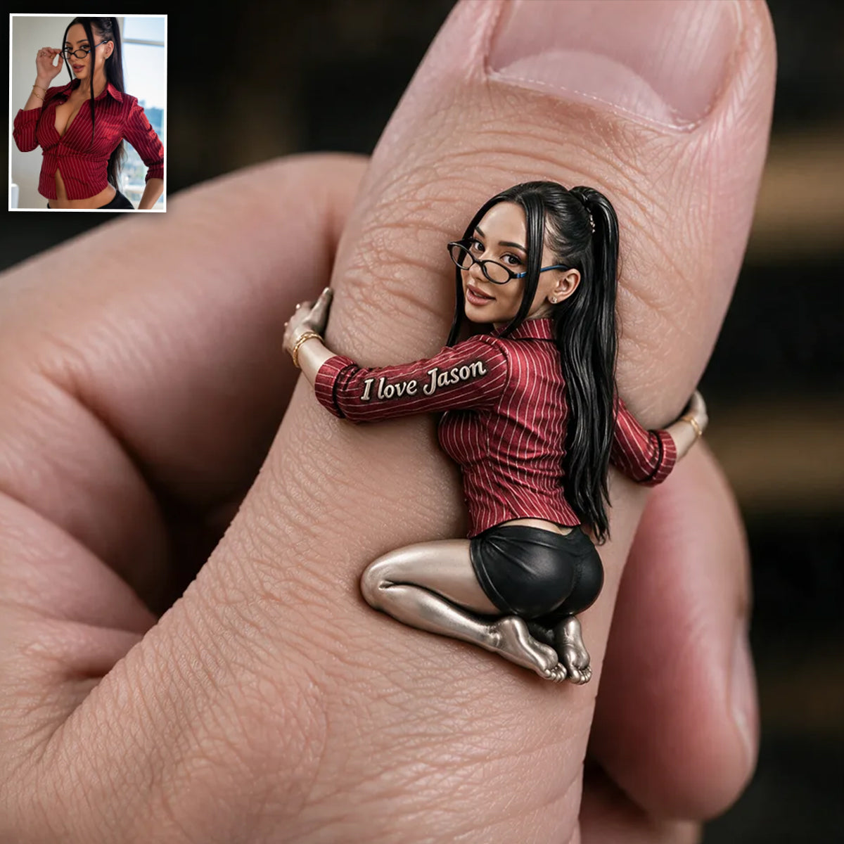 Dieses Paar gehört mir, lustiges Geschenk für Paare - Personalisierbarer verstellbarer Ring