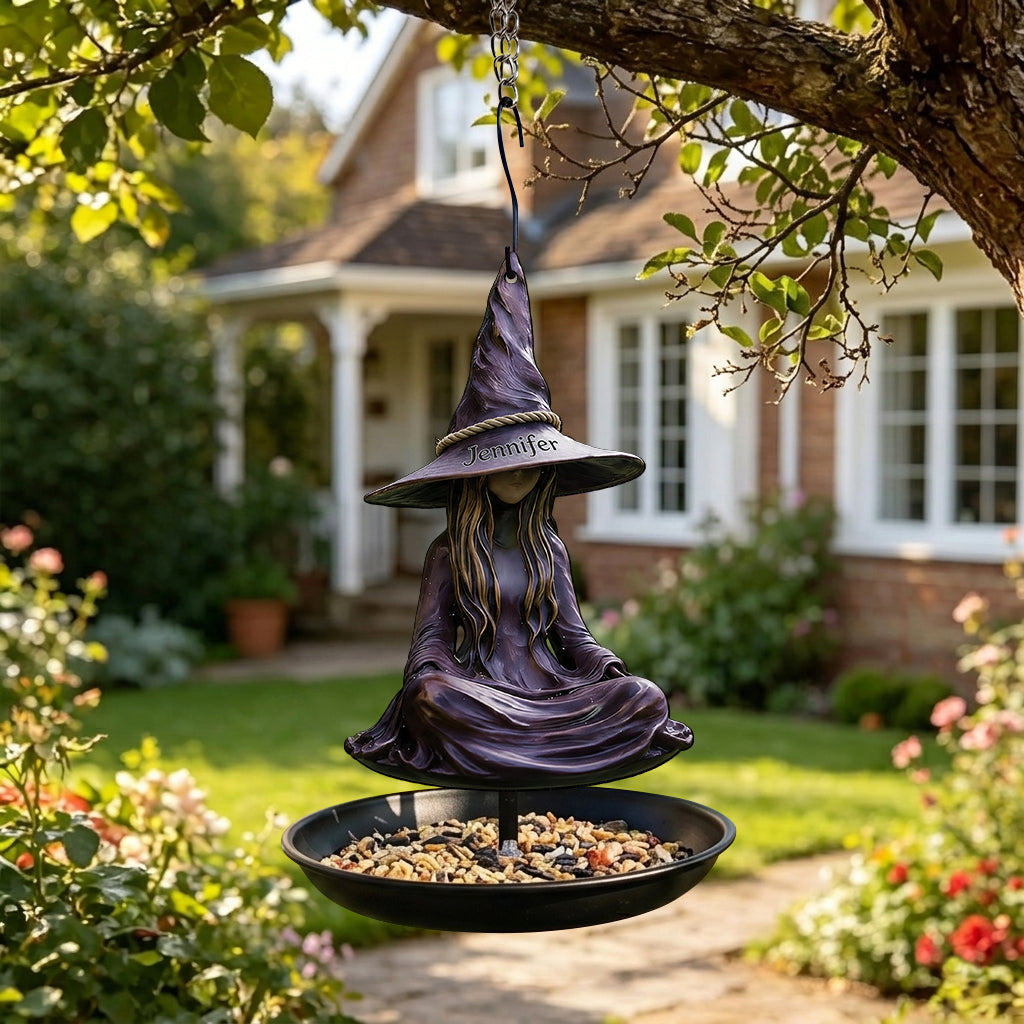 Calm Witch - Personalized Witch Bird Feeder/ Bath