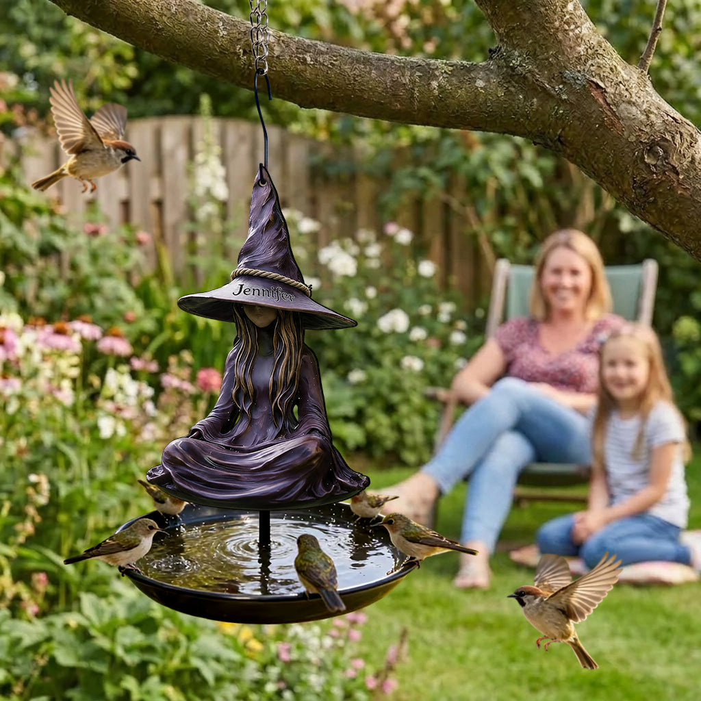 Calm Witch - Personalized Witch Bird Feeder/ Bath
