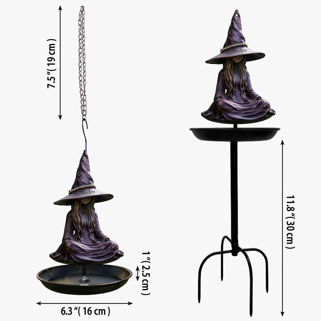 Calm Witch - Personalized Witch Bird Feeder/ Bath