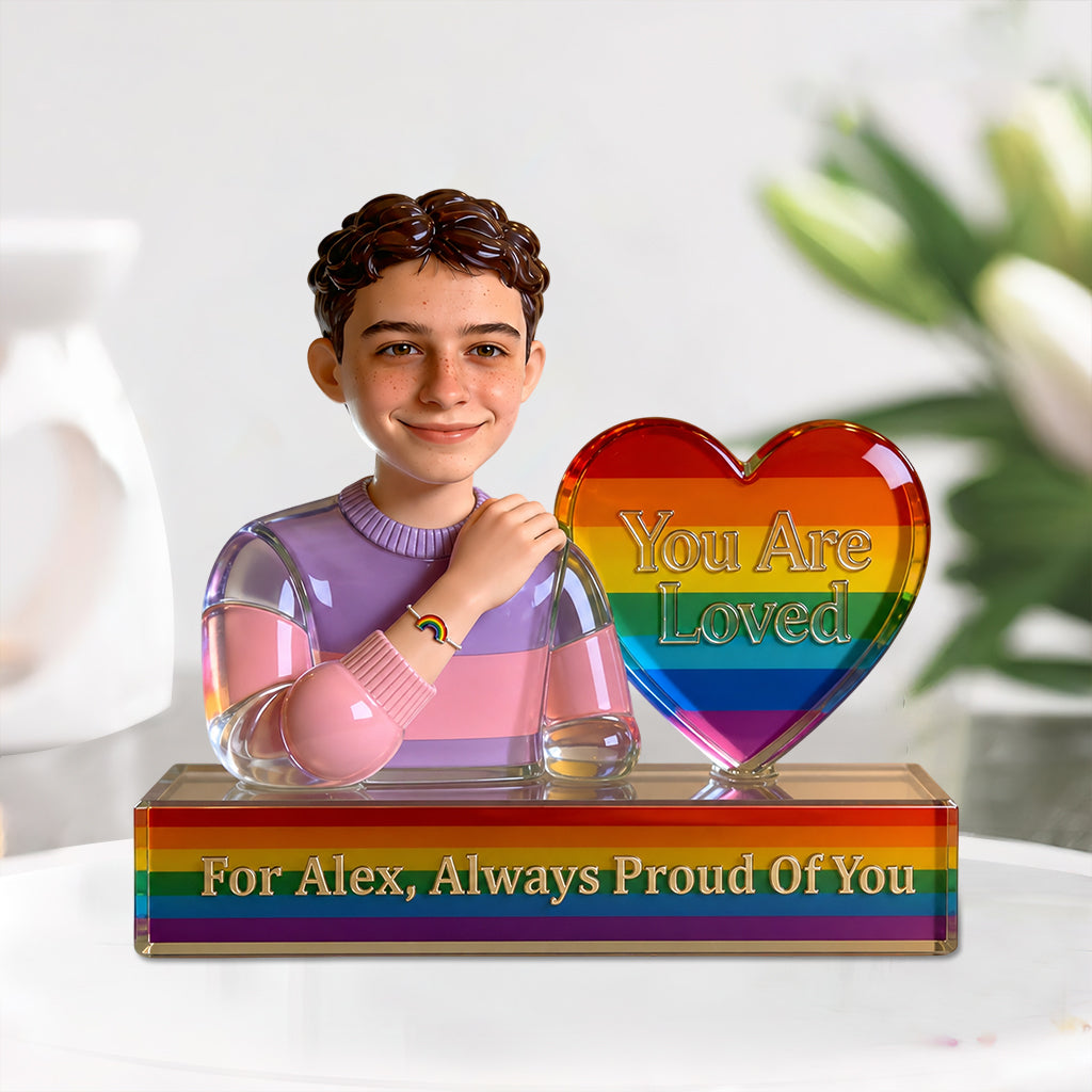 Cadeau de Sortie avec Message - Plaque Acrylique Personnalisée de Soutien LGBT
