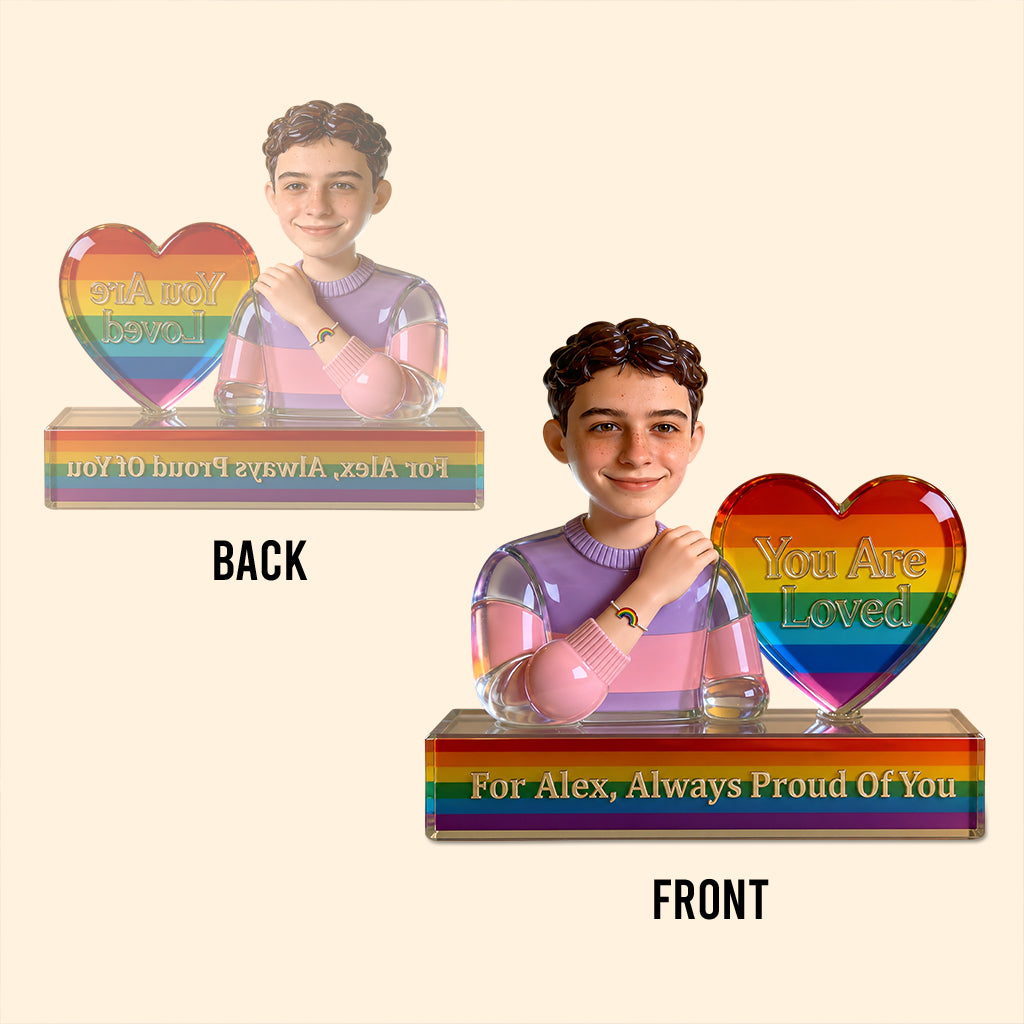 Cadeau de Sortie avec Message - Plaque Acrylique Personnalisée de Soutien LGBT