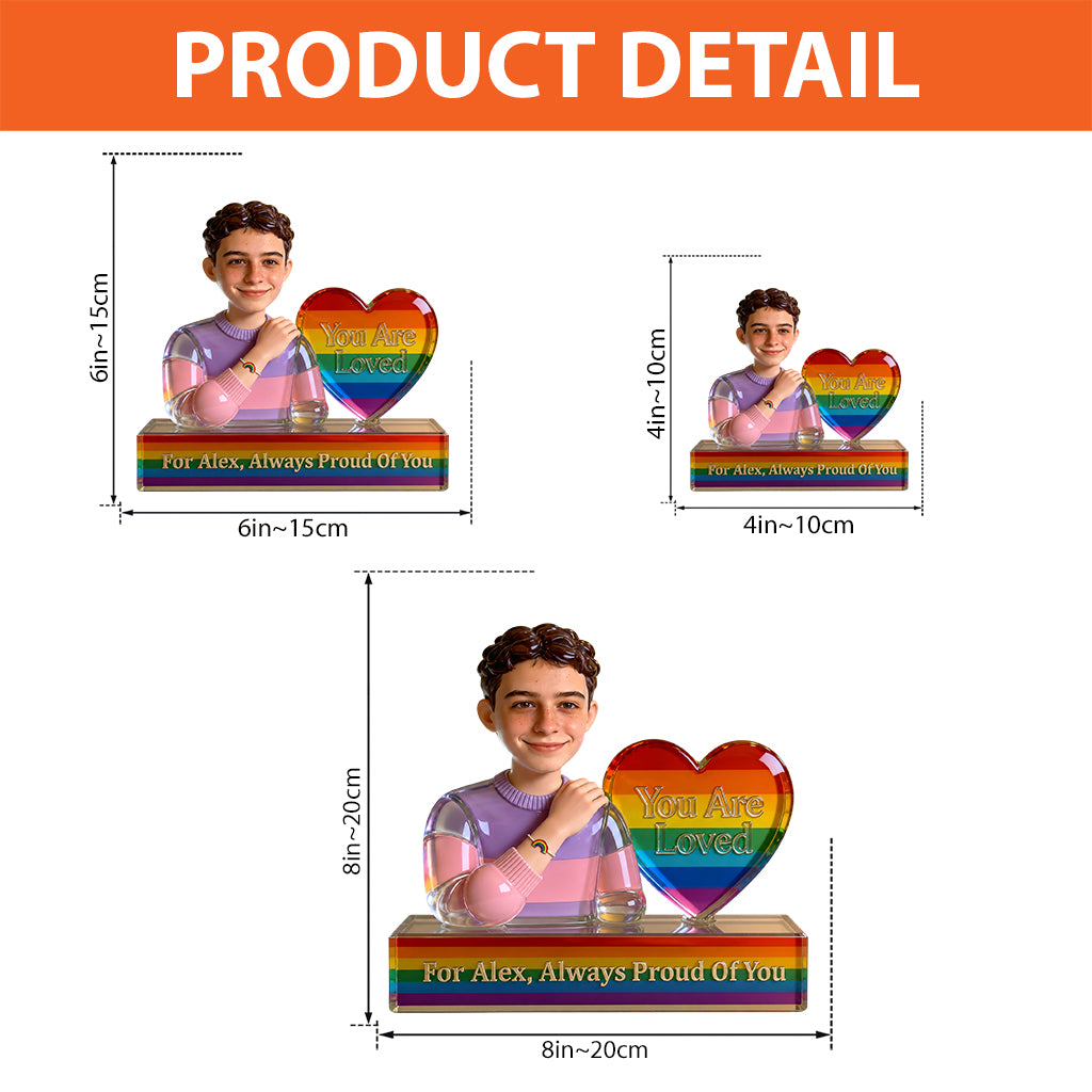 Cadeau de Sortie avec Message - Plaque Acrylique Personnalisée de Soutien LGBT