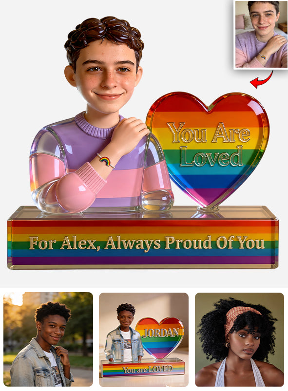 Cadeau de Sortie avec Message - Plaque Acrylique Personnalisée de Soutien LGBT