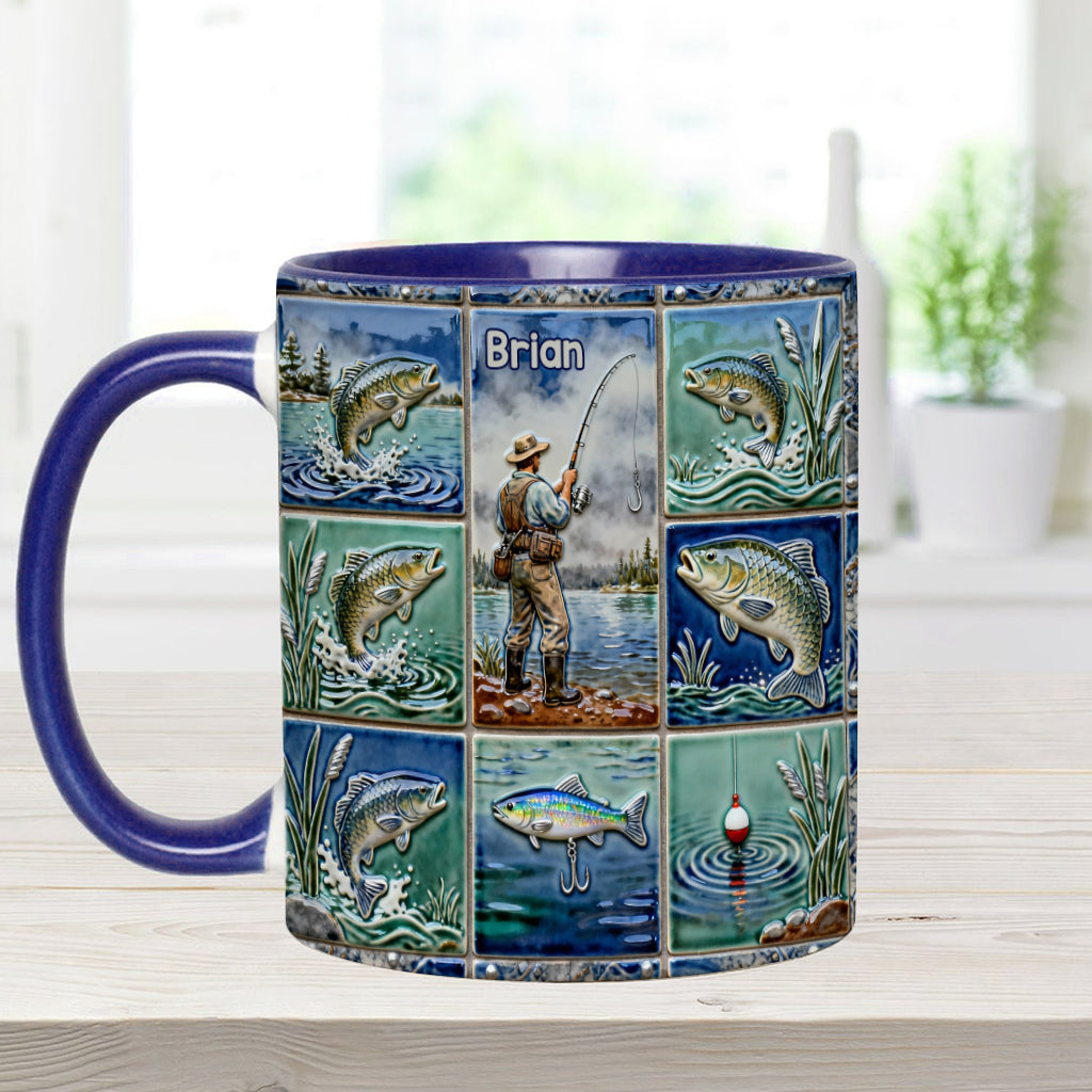 Mug personnalisé « Passionné de pêche »