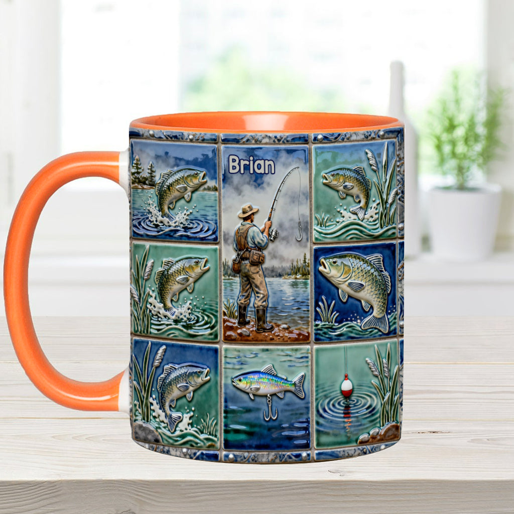 Mug personnalisé « Passionné de pêche »