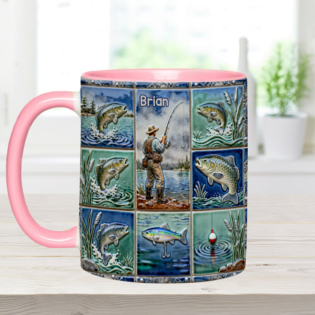 Mug personnalisé « Passionné de pêche »