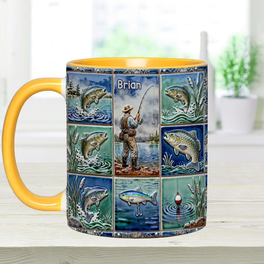 Mug personnalisé « Passionné de pêche »
