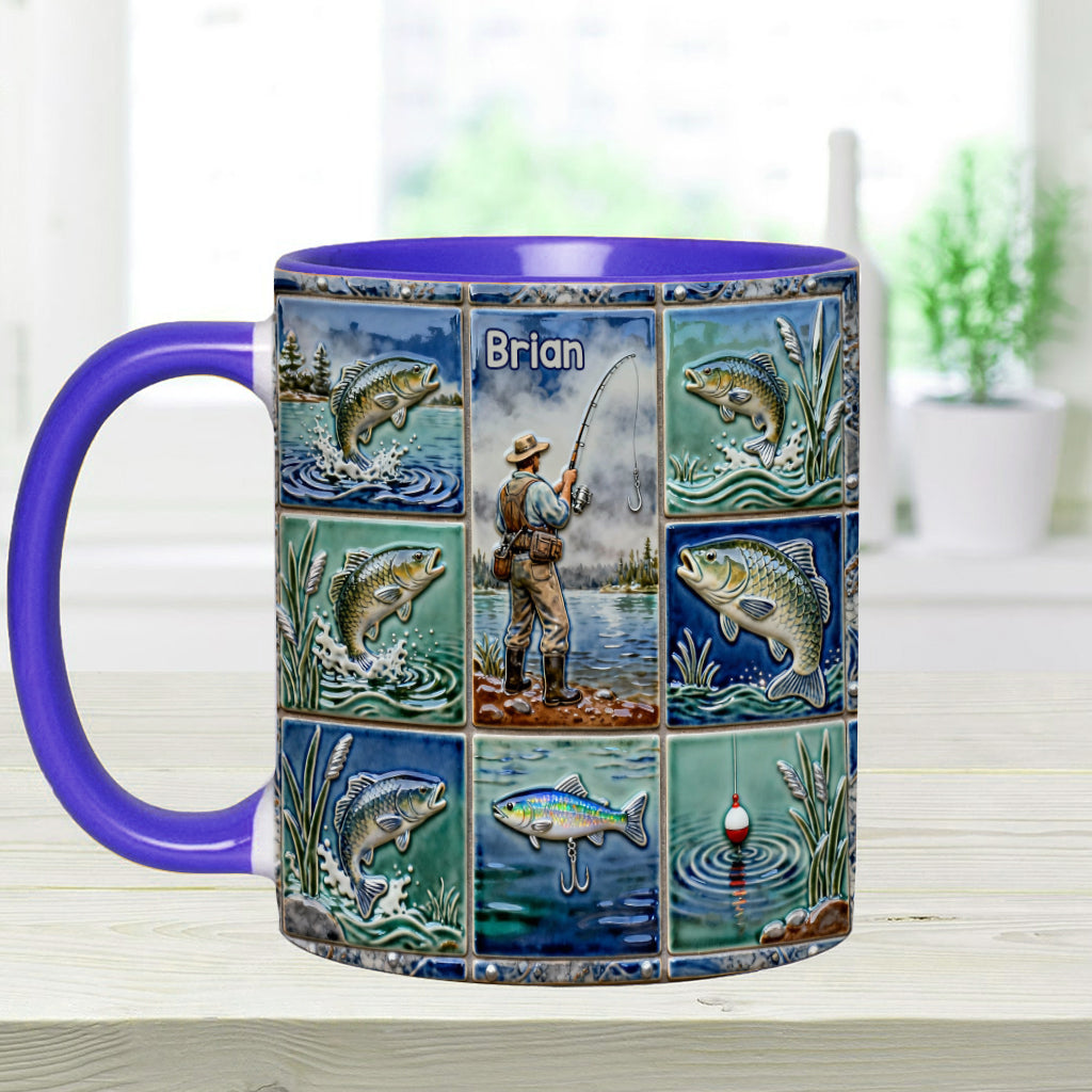 Mug personnalisé « Passionné de pêche »