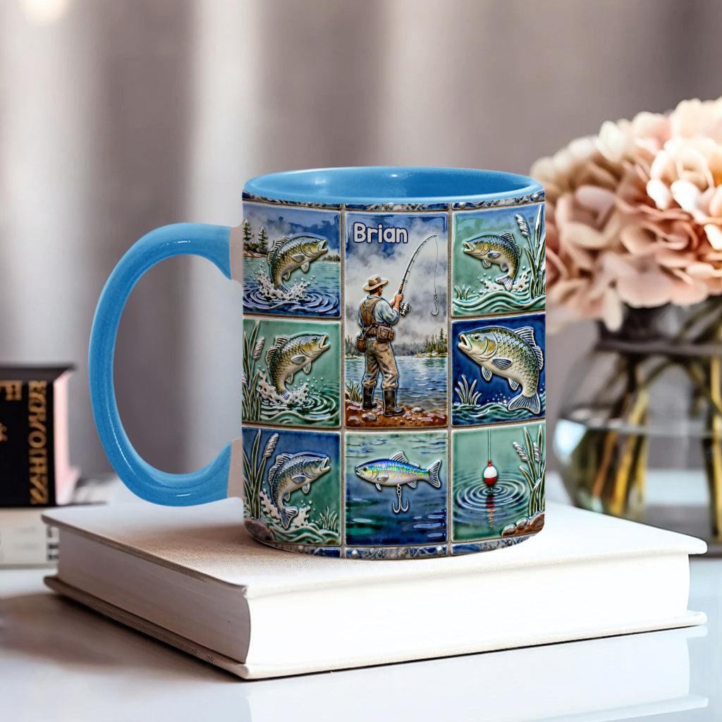 Mug personnalisé « Passionné de pêche »