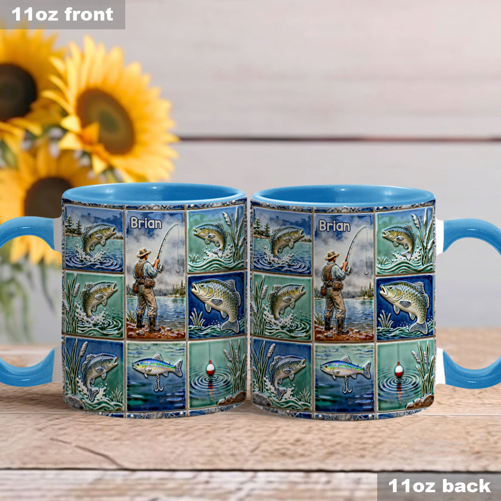 Mug personnalisé « Passionné de pêche »
