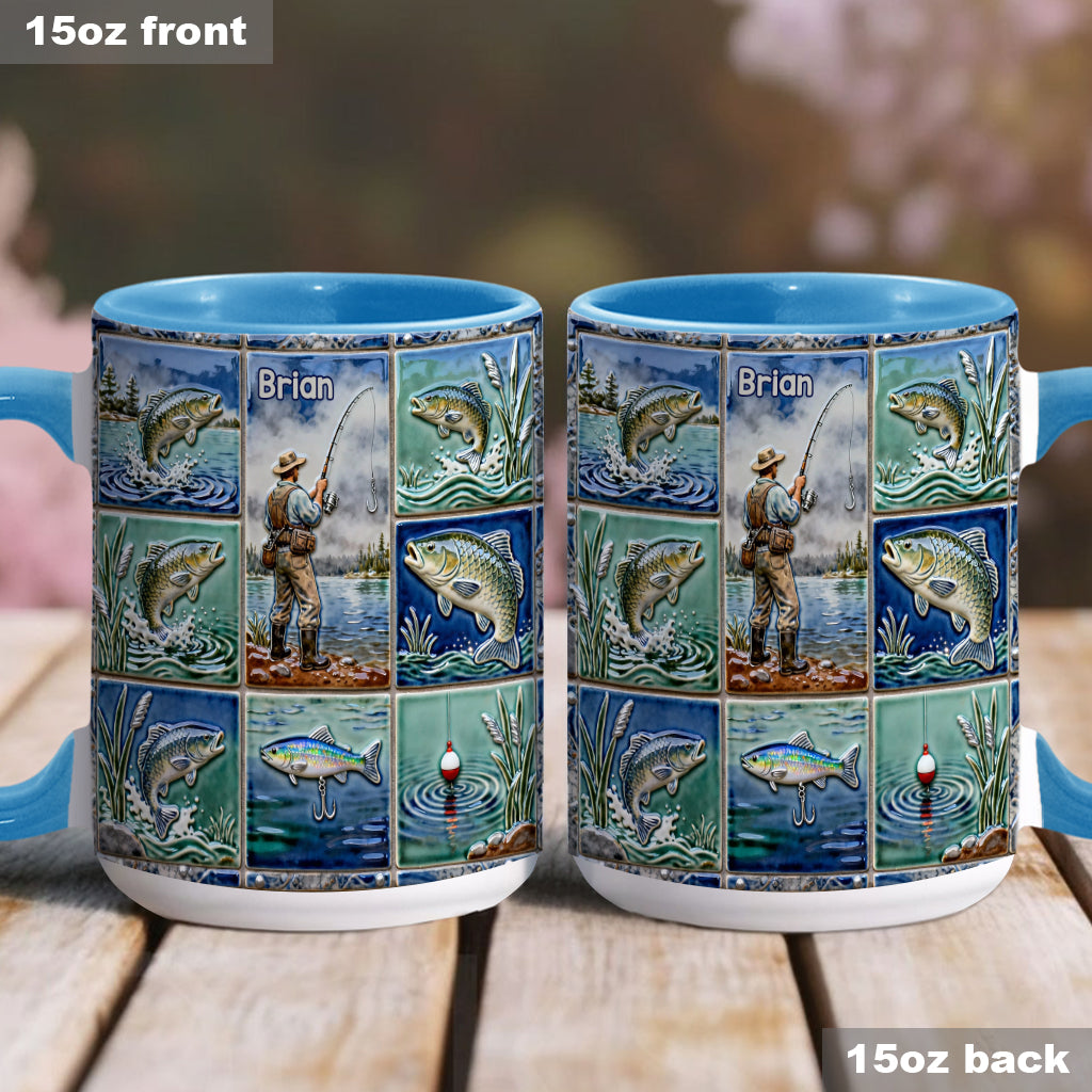 Mug personnalisé « Passionné de pêche »