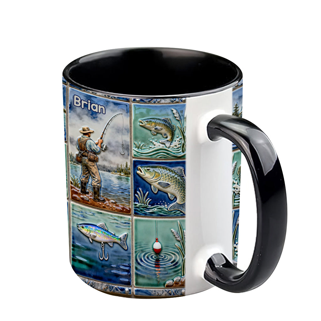 Mug personnalisé « Passionné de pêche »
