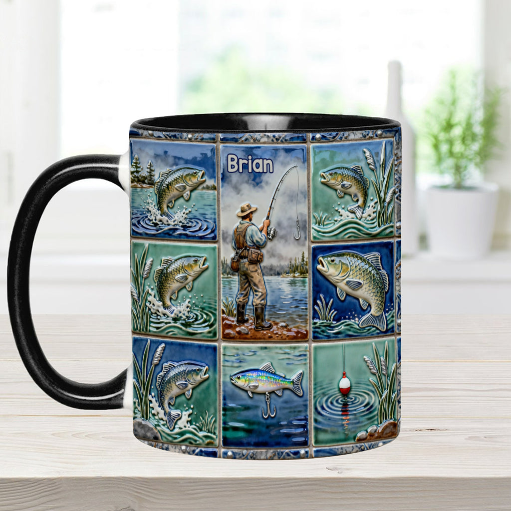 Mug personnalisé « Passionné de pêche »
