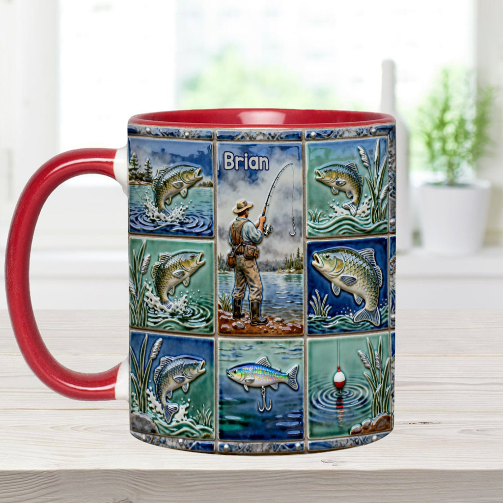 Mug personnalisé « Passionné de pêche »