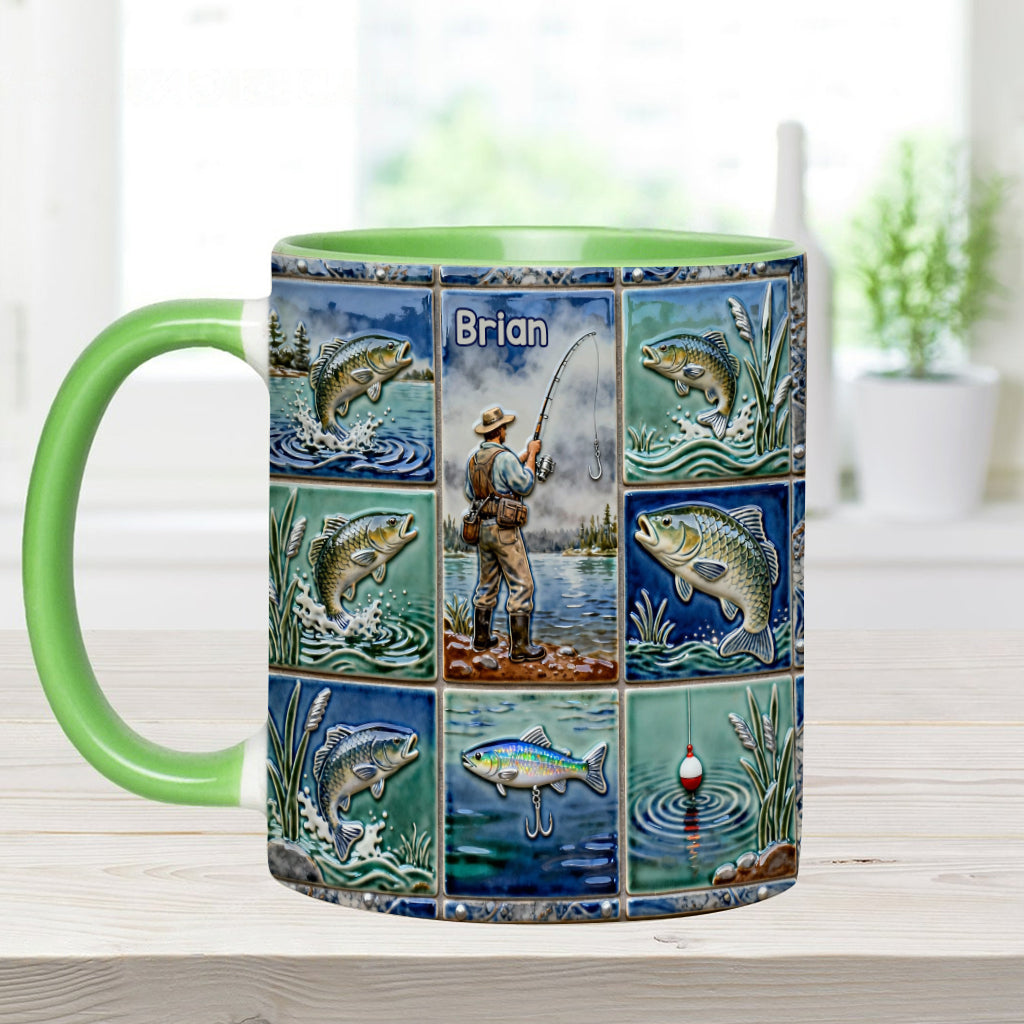 Mug personnalisé « Passionné de pêche »