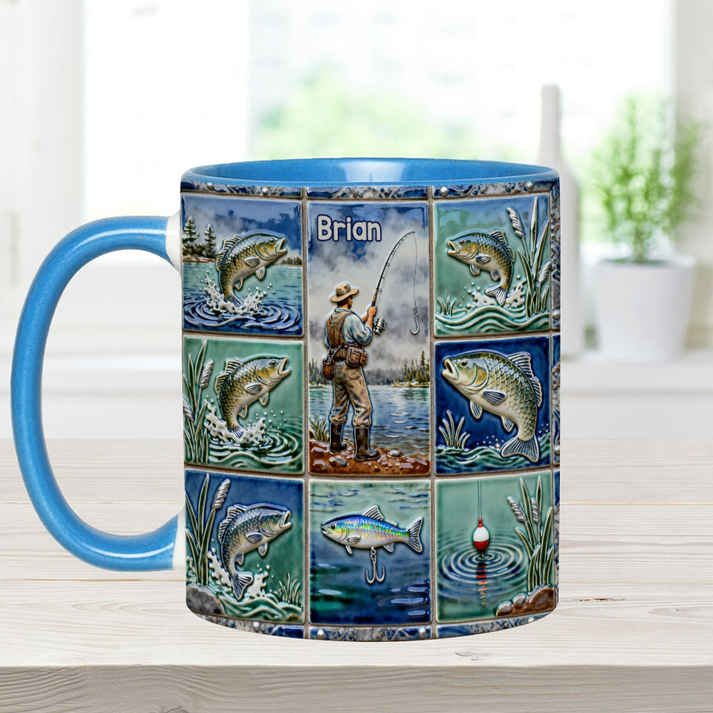 Mug personnalisé « Passionné de pêche »