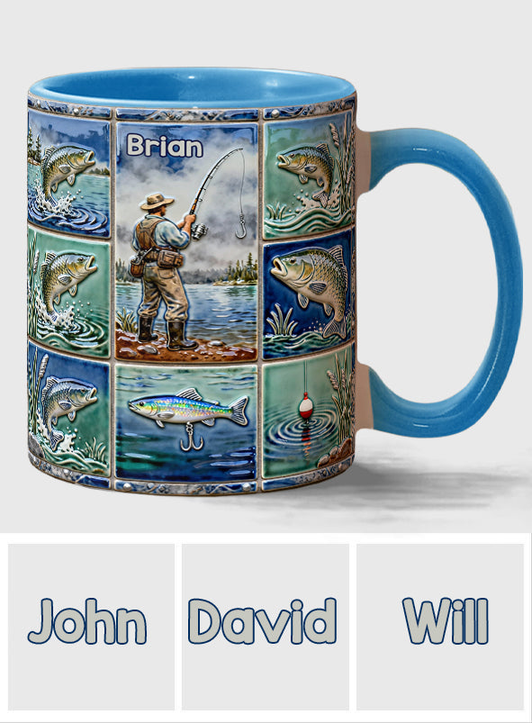 Mug personnalisé « Passionné de pêche »