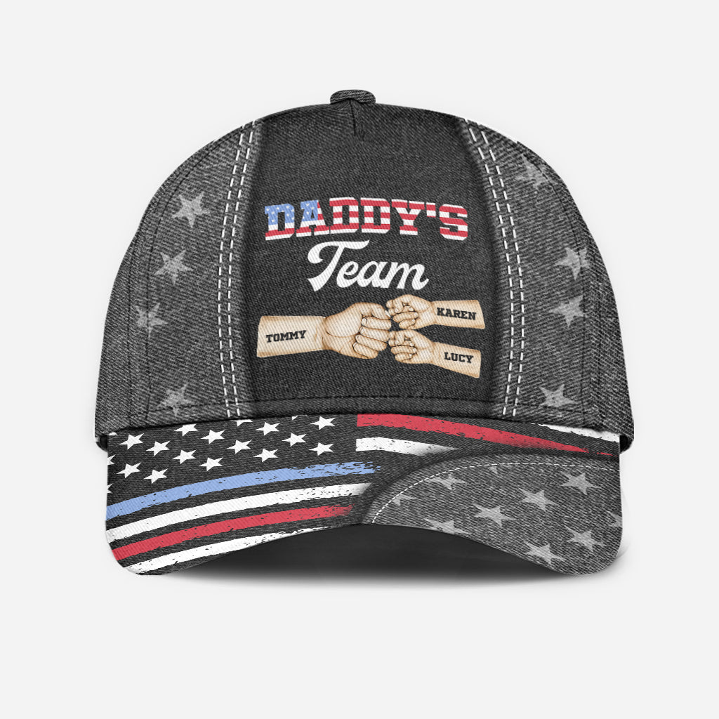Proud Dad Team Fist Bump - Personalized Father Classic Cap