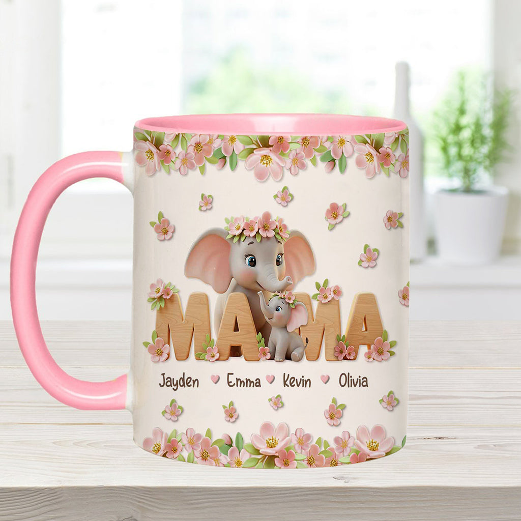 I Love You Mom - Personalized Mother Accent Mug
