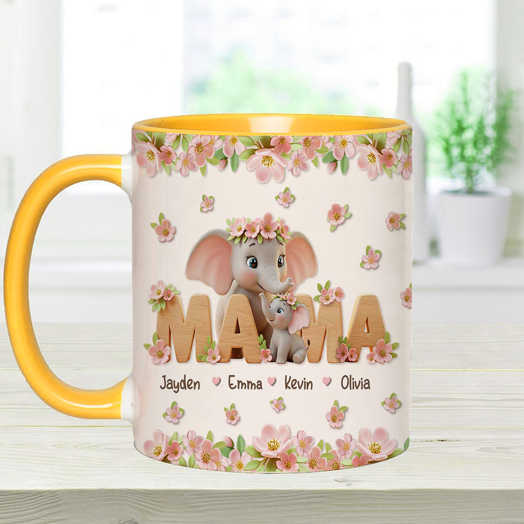 I Love You Mom - Personalized Mother Accent Mug