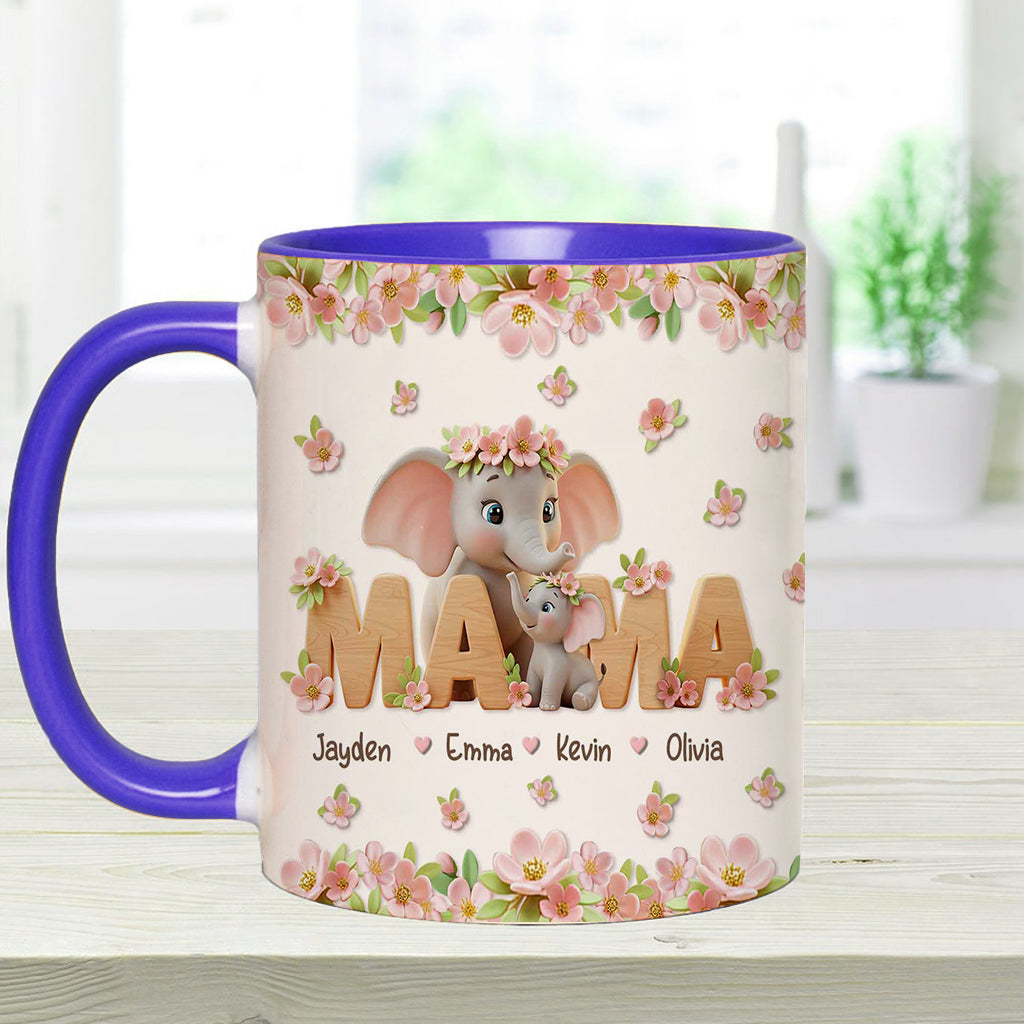 I Love You Mom - Personalized Mother Accent Mug