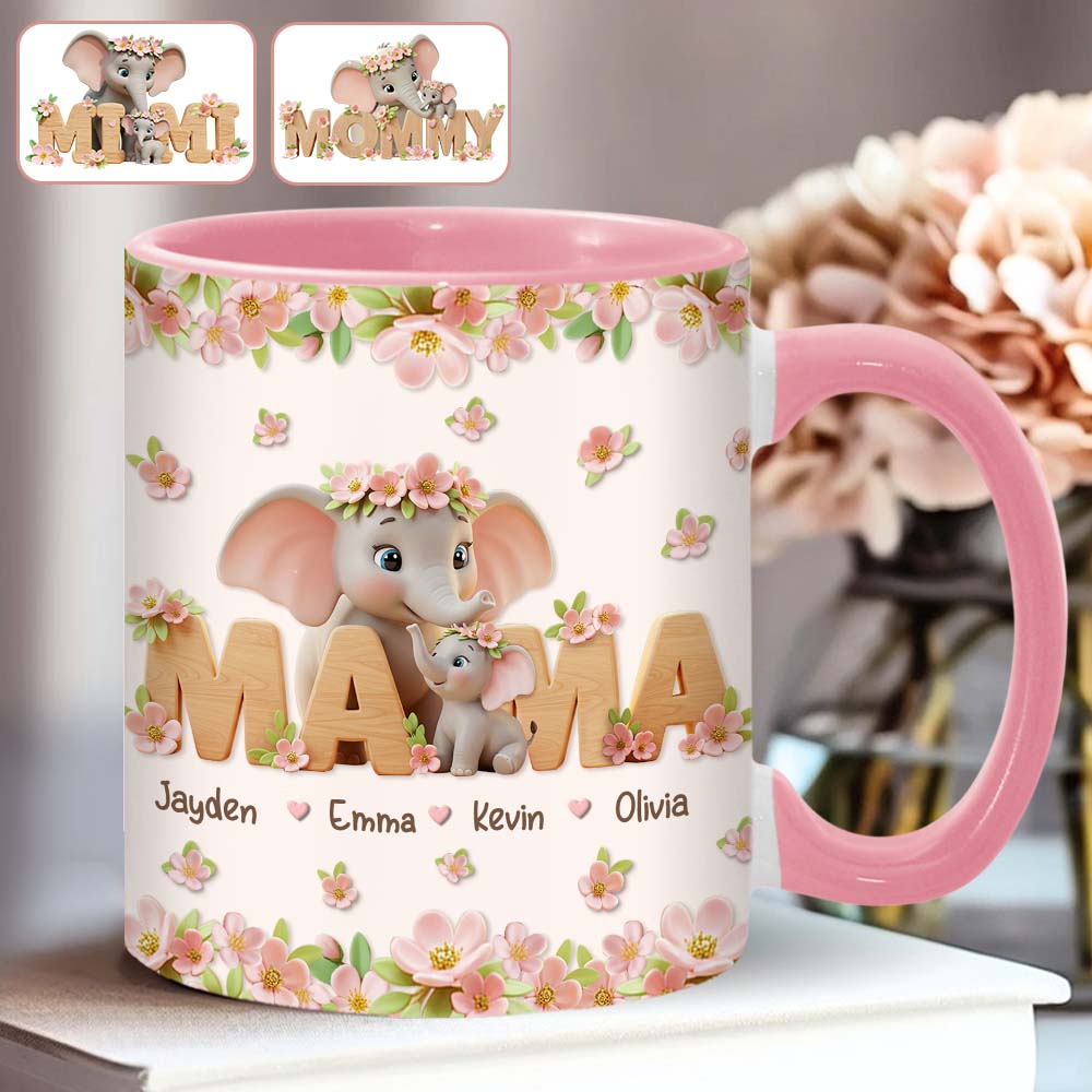 I Love You Mom - Personalized Mother Accent Mug