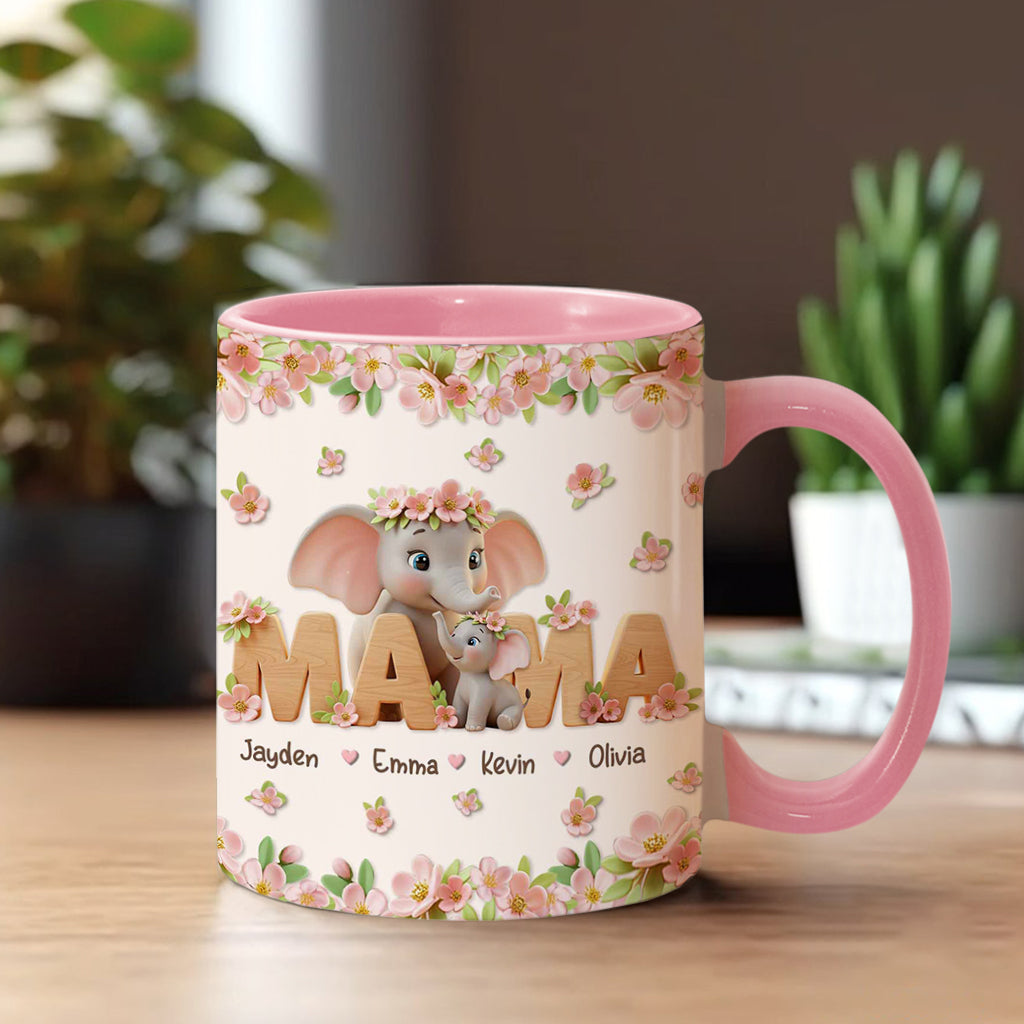 I Love You Mom - Personalized Mother Accent Mug