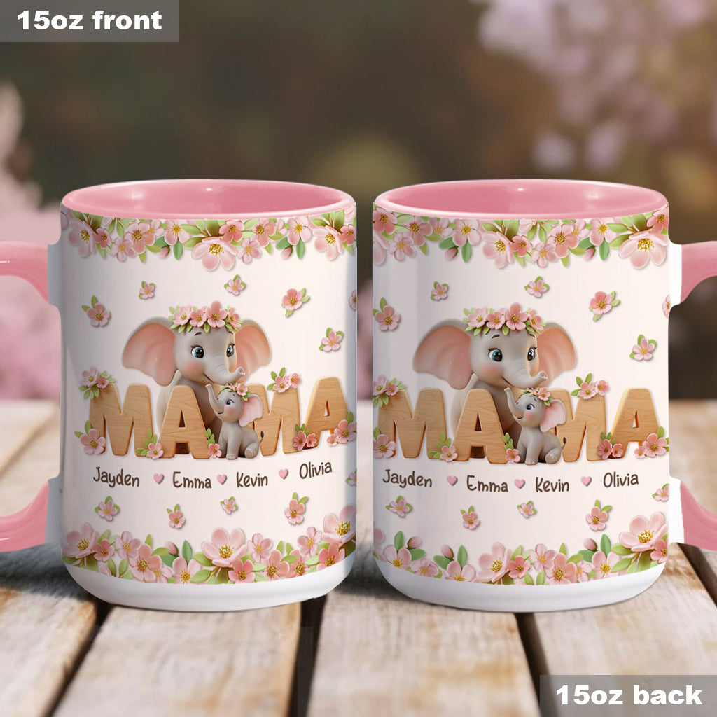 I Love You Mom - Personalized Mother Accent Mug