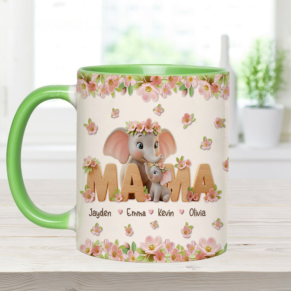 I Love You Mom - Personalized Mother Accent Mug